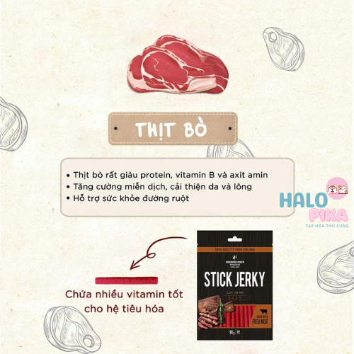 [HCM]Bánh thưởng que mềm cho chó  Thịt  Bò BOWWOW