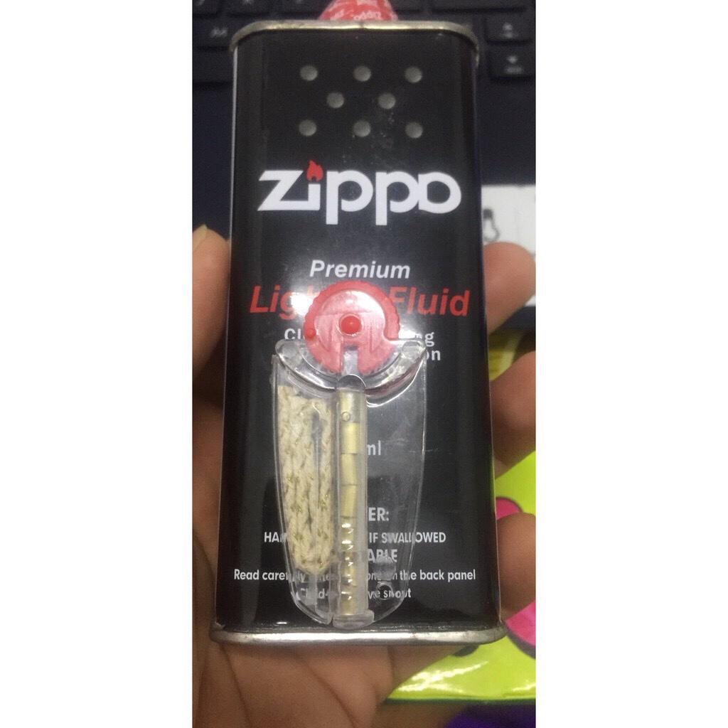 [HCM]Combo 01 Chai Xăng Zippo + 06 Viên Đá + 01 Tim