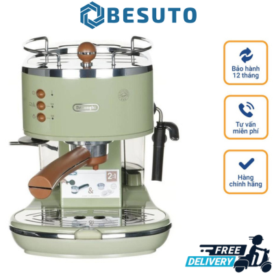 Máy Pha Cà Phê Tự Động Delonghi ECOV311.GR, Delonghi Nespresso Coffee Maker, Máy Pha Cafe, Cappuccino, Espresso Tại Nhà, Coffee Machine, 15 Bar, Nhập Khẩu, Bảo Hành 12 Tháng
