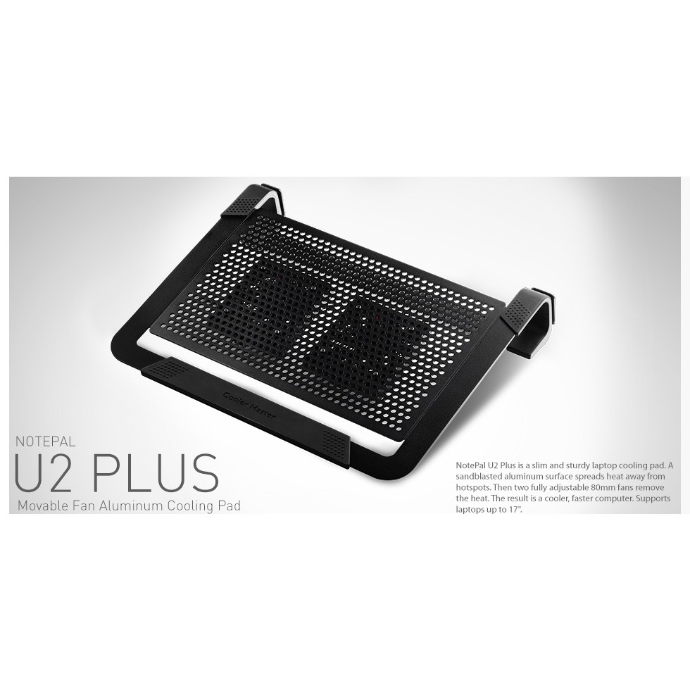 Đế tản nhiệt Laptop Cooler Master U2 Plus Black -