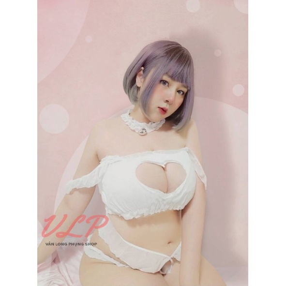 [BIGSIZE_100KG]_DN52_Set mèo cosplay tơ lụa Nhật Bản