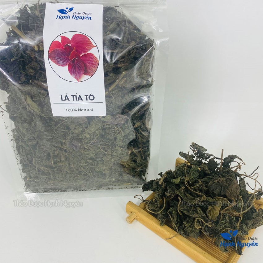 Lá tía tô khô 100g, thơm, sạch, pha trà, xông hơi giải cảm, giúp làm ấm cơ thể, tăng cường đề kháng