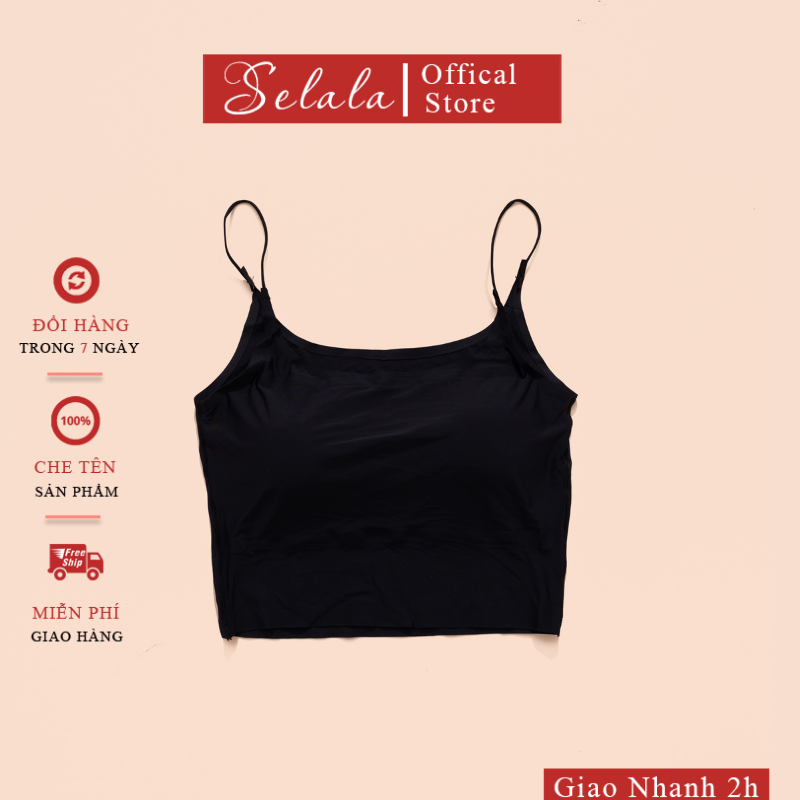 Áo 2 Dây Su Selala Dáng CropTop Tôn Dáng Mát Mịn 2D04