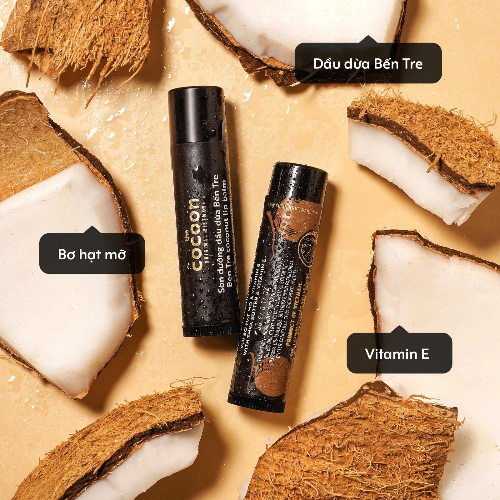 Combo 3 Son dưỡng dầu dừa Bến Tre Cocoon