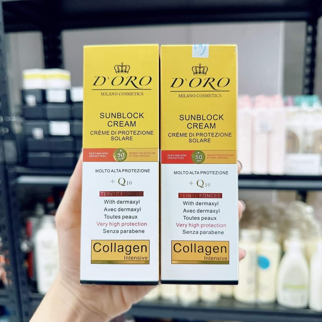 Kem chống nắng Doro Collagen Q10 nhập khẩu Italia SPF 50/PA+++ 50ml, cam kết sản phẩm đúng mô tả, chất lượng đảm bảo an toàn đến sức khỏe người sử dụng