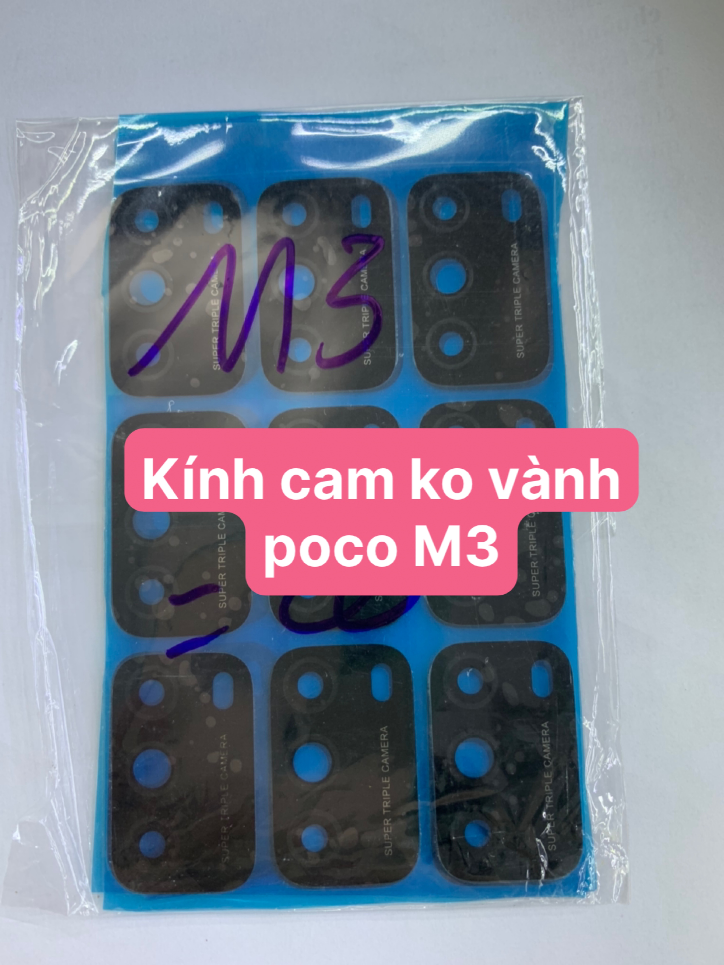 bộ kính camera zin hãng xiaomi poco m3