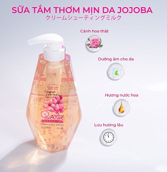 Sữa tắm thơm mịn jojoba cánh hoa 750ml