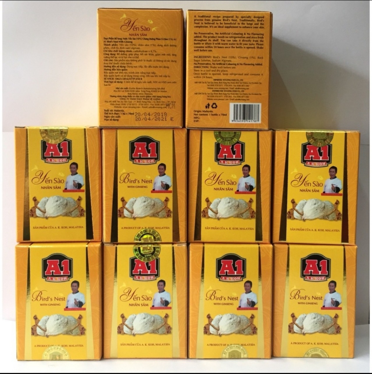[HCM]10 Hũ Nước Yến  Nhân Sâm A1PP Nhân Sâm Ánh Dương