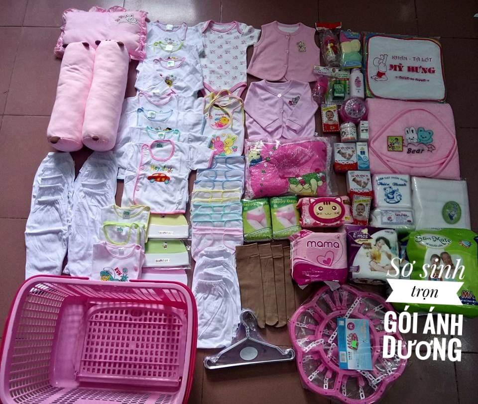 [HCM]combo đồ dùng đi sanh 48 món (y hình )