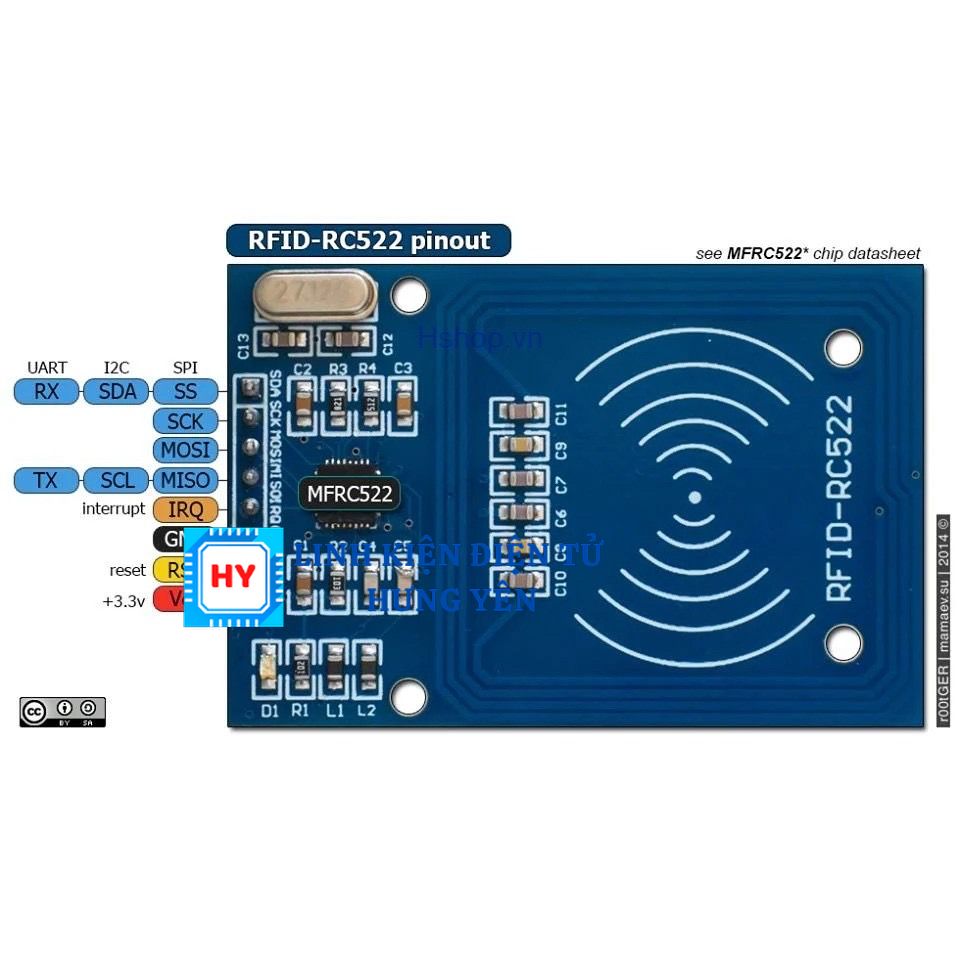 Module Cảm Biến Thẻ Từ MFRC-522 RC522 RFID