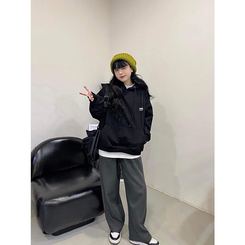[Nhập Lazxuhuong03 - Giảm 40k/299k]Áo Hoodie Twenti Nỉ Cotton 2022 In Basic Form Ngắn