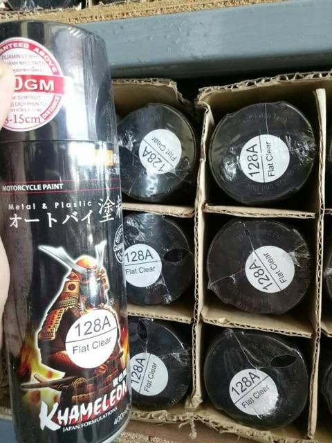 Chai sơn xịt sơn xe máy Samurai 128A màu trong mờ  Flat Clear