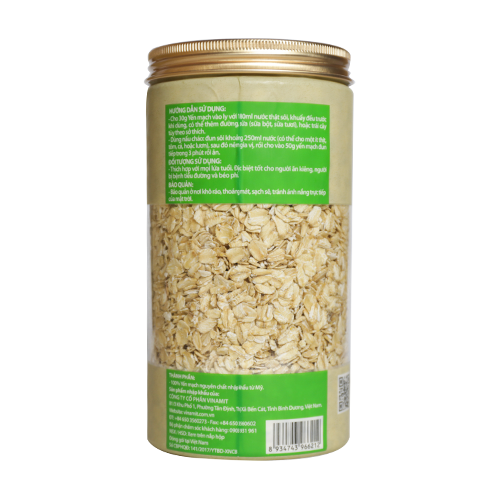 Yến mạch VINAMIT ORGANIC 450g (Lon)