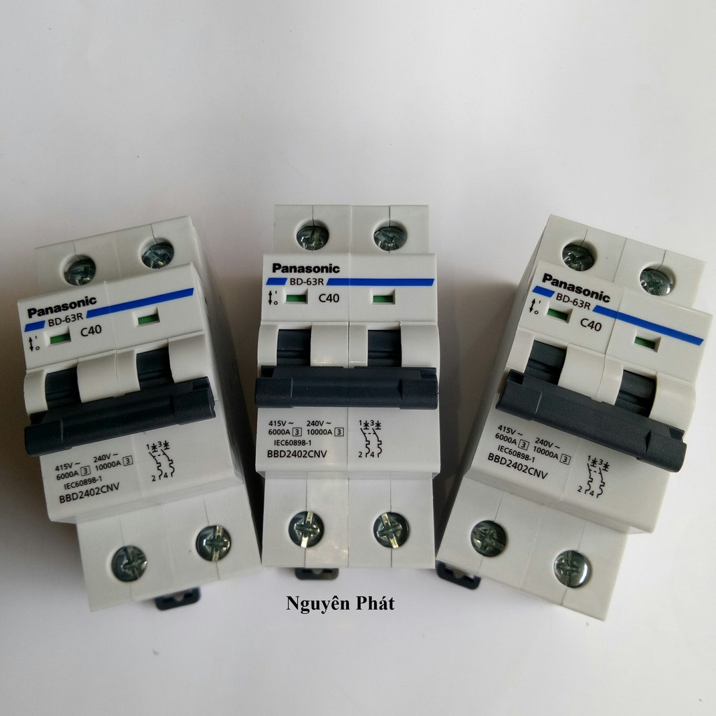 Cầu dao tự động MCB 2P 6A đến 2P 63A 6kA Panasonic
