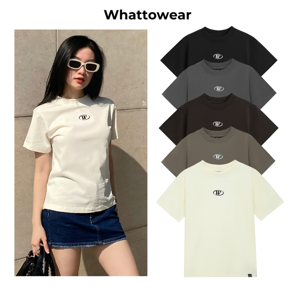 [Nhập LazXuHuong02 - giảm 25k đơn từ 199k] Áo thun BABYTEE LOGO W - Whattowear