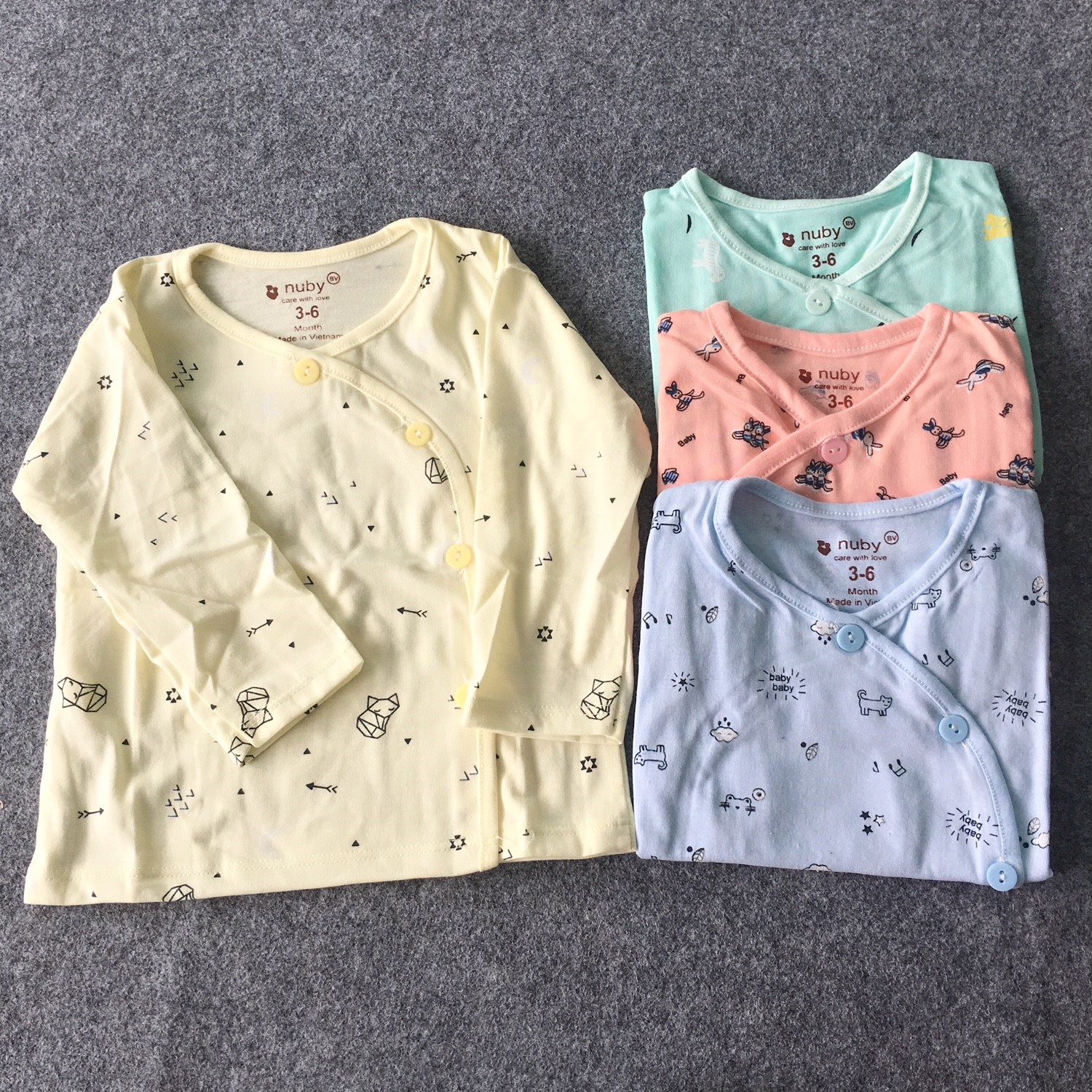 ÁO DÀI TAY NÚT LỆCH - (xem phần mô tả sản phẩm để chọn size phù hợp)