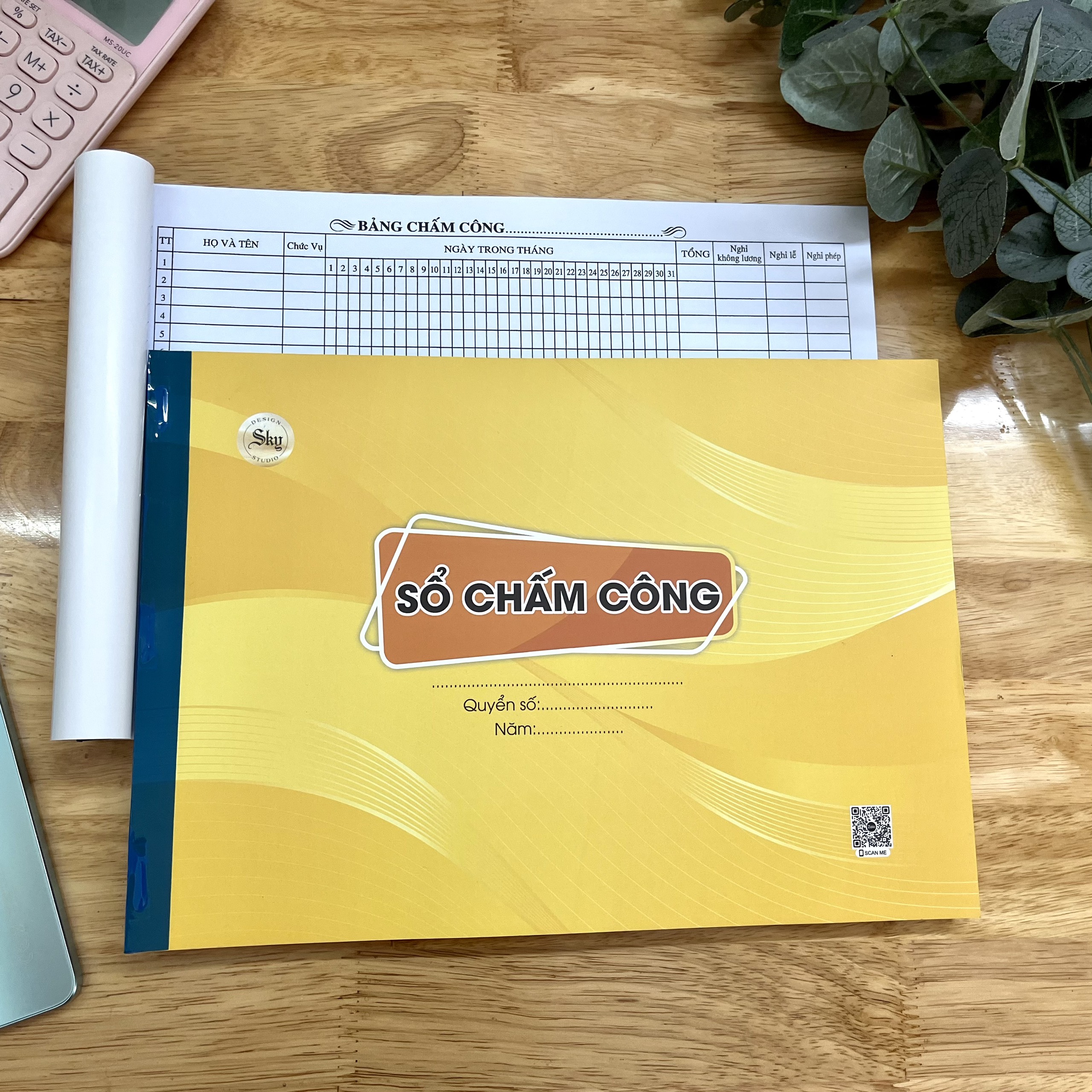 Sổ chấm công a4 - 100 tờ/quyển
