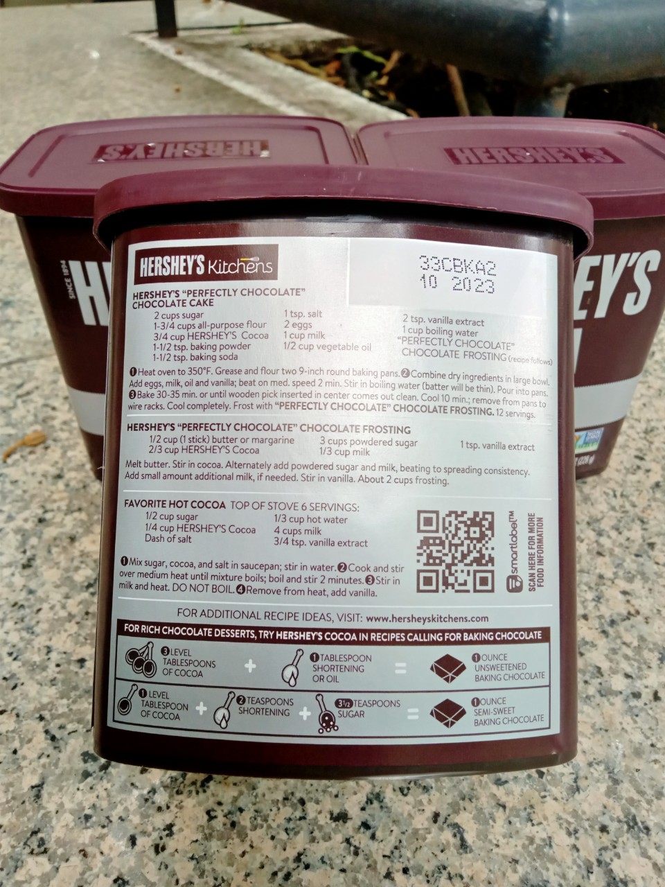 Bôt cacao HERSHEY'S COCOA 100% nguyên chất