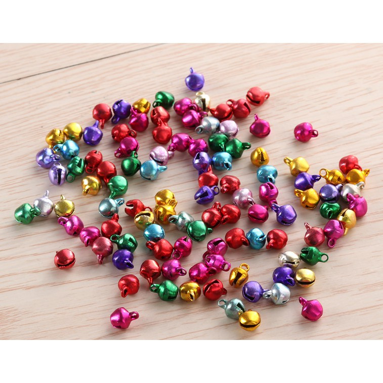 Chuông mini nhiều màu trang trí - Size 8mm - Túi 50chiếc