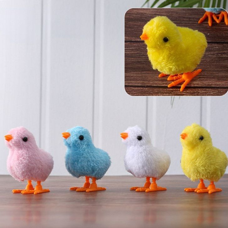 Con gà vặn dây cót cho thú cưng , giao màu ngẫu nhiên