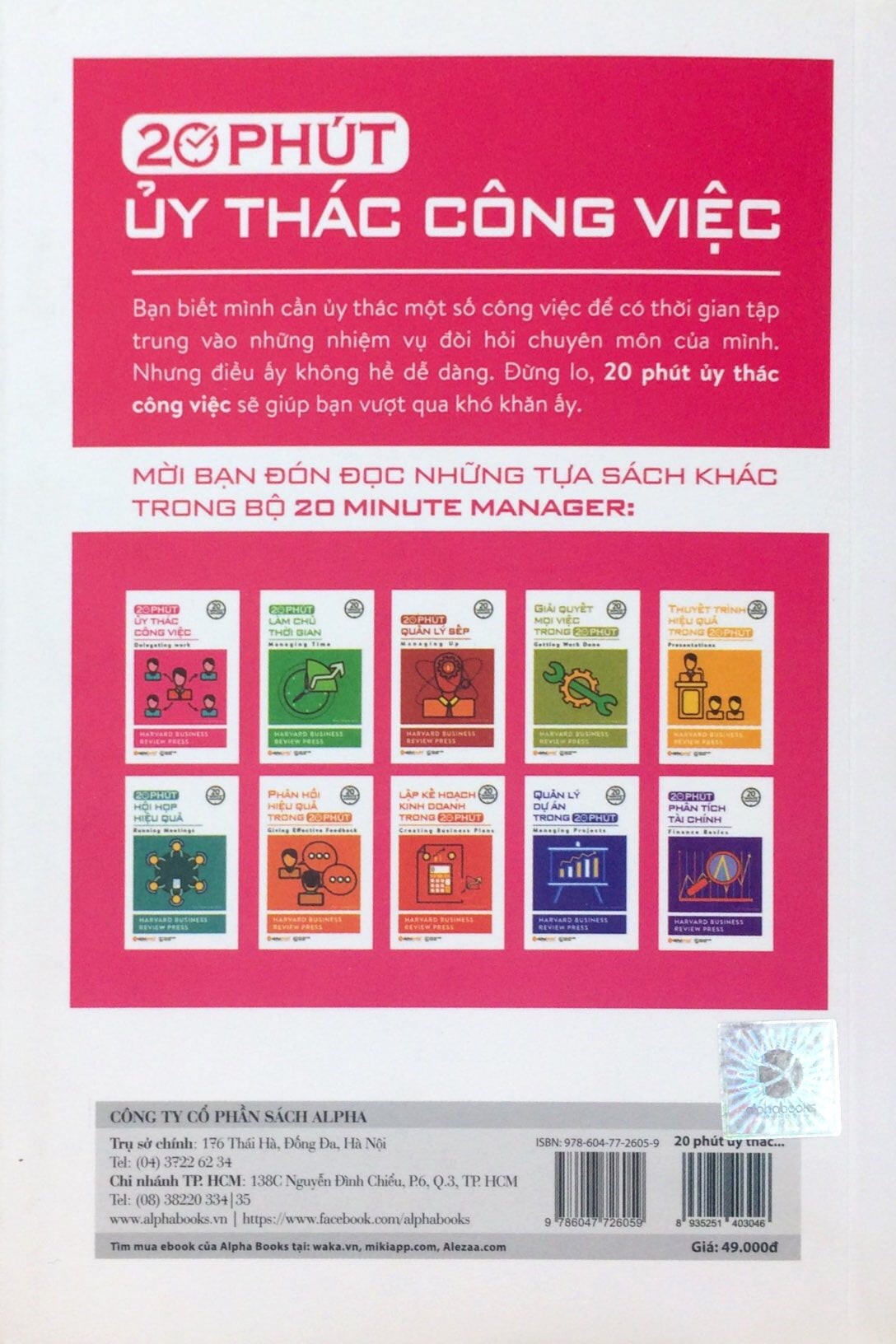 Sách - 20 phút uỷ thác công việc ( trong bộ 20 minute) 49k
