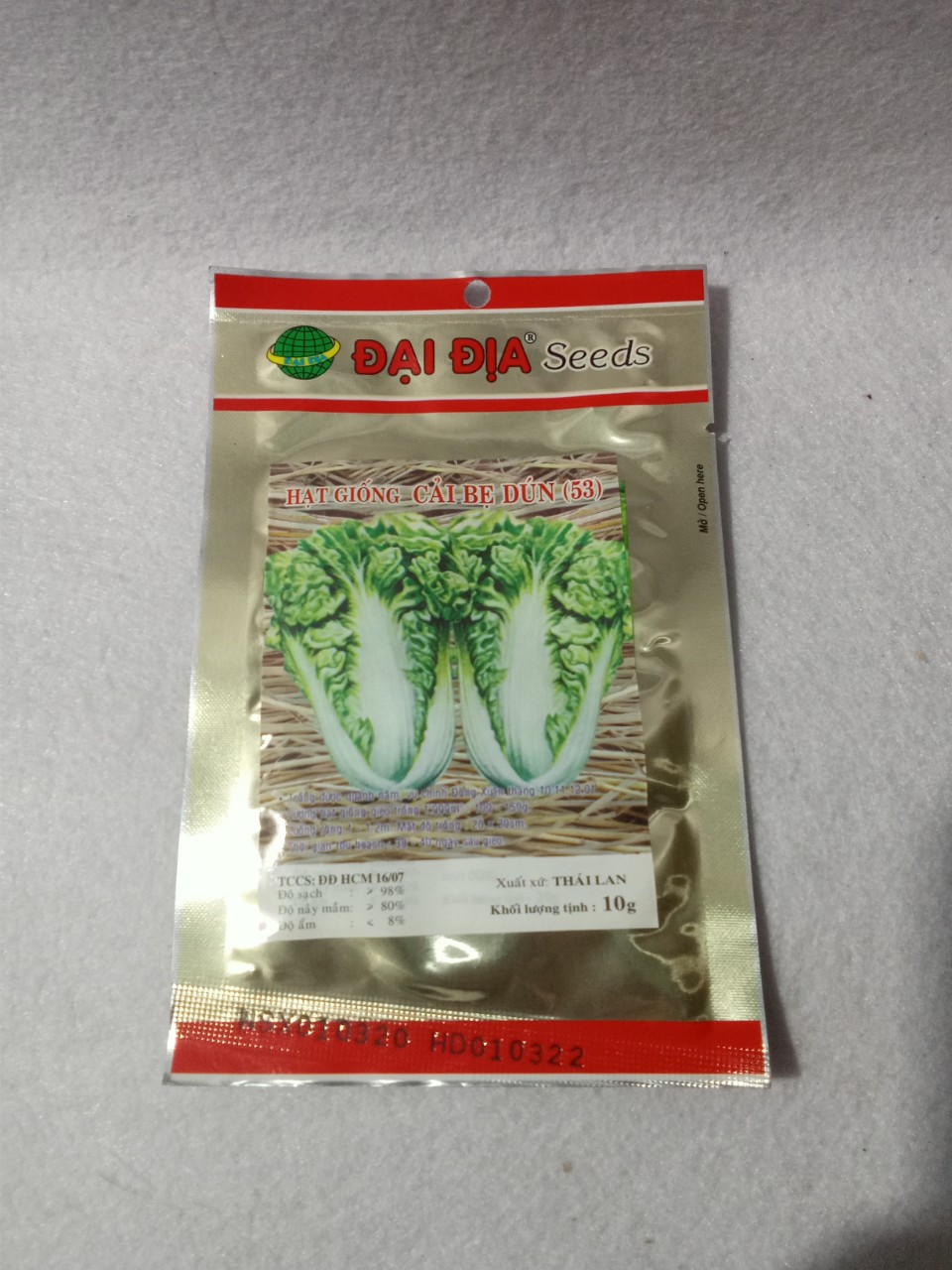 Hạt giống cải bẹ Dún Thái Lan , Gói 10 gram