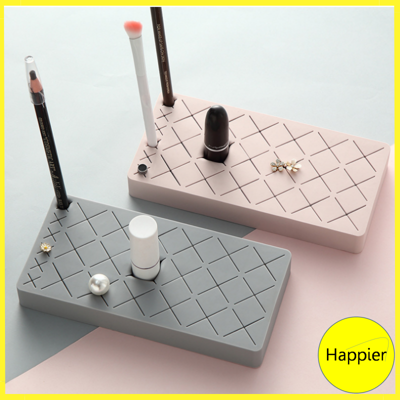 Khay Đựng Son Mỹ Phẩm Silicon 24 ô - Happier