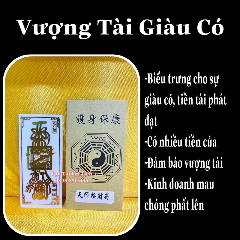 Bộ 2 Linh Phù Tình Duyên + Vượng Tài