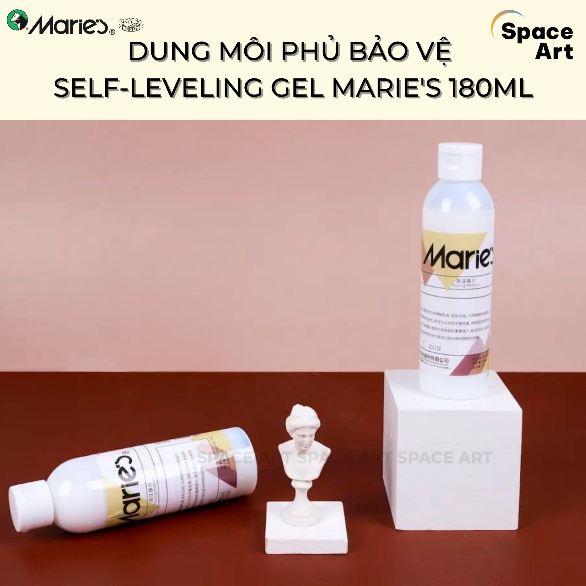 [Space Art Store][Chính hãng] Dung môi phủ bóng,làm chậm khô, pha màu acrylic MARIE'S 180ml