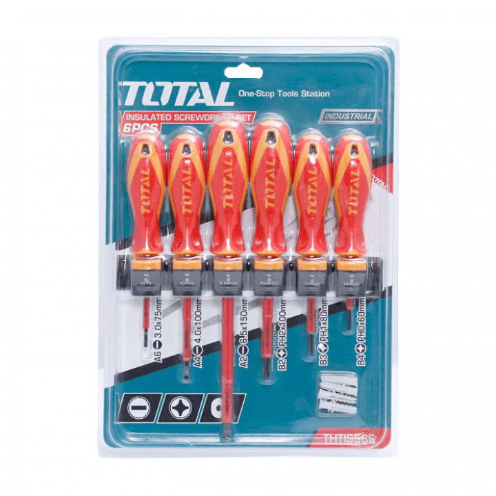 Bộ vít 6 chi tiết Total THTIS566 (Cách điện)