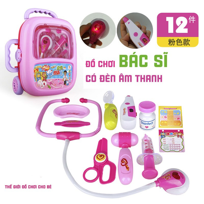 Đồ Chơi Làm Bác Sĩ Vali Kéo Dùng Pin Khám Bệnh Răng Cao Cấp Sản Phẩm An Toàn Đồ Chơi Y Tế Bác Sỹ Khám Bệnh - Diệp Linh