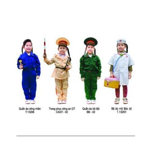 trang phục bộ đội cho bé