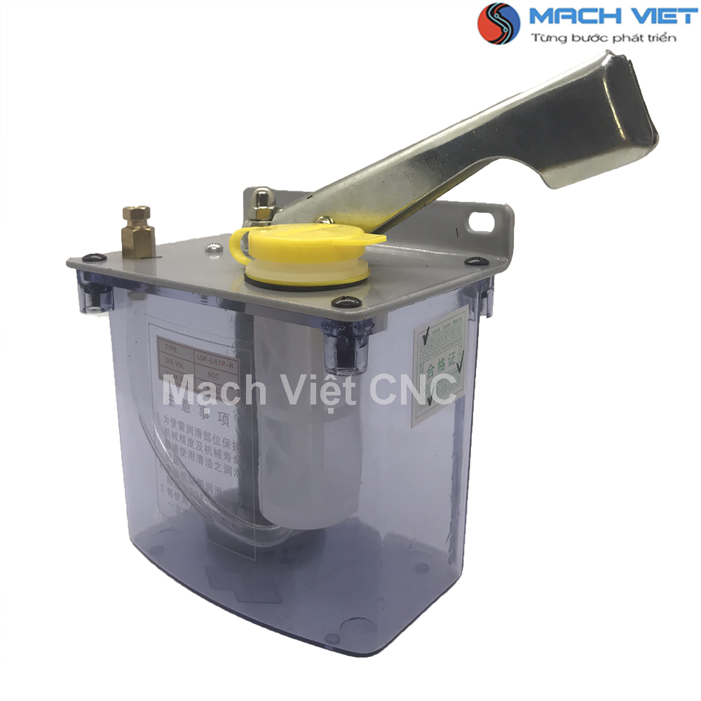 Bình bơm dầu bôi trơn bằng tay vỏ nhựa máy CNC dung tích 600ml