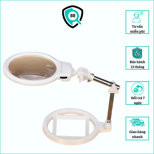 Kính lúp có đèn led để bàn 3b-1a đơn giản, tiện lợi