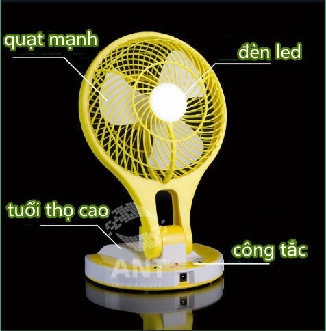 Quạt sạc điện kiêm đèn pin Mini Fan M-5580