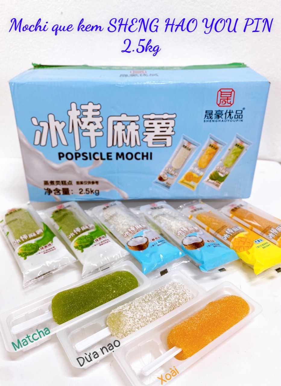 500g bánh mochi dài món ăn vặt giải trí siêu ngon