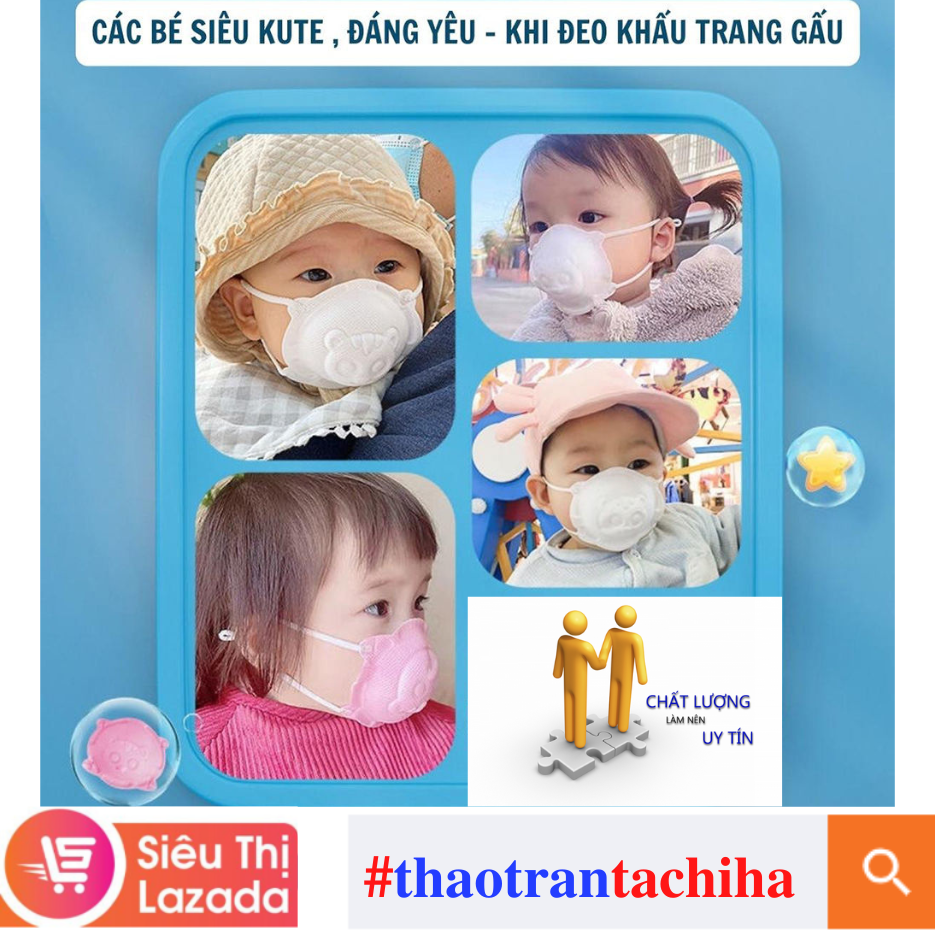 📢 #KHẨU_TRANG_GẤU_CHO_BÉ - [5000đ /chiếc] - 6 tháng tuổi++ #thaotrantachiha (っ◔◡◔)っ ❤