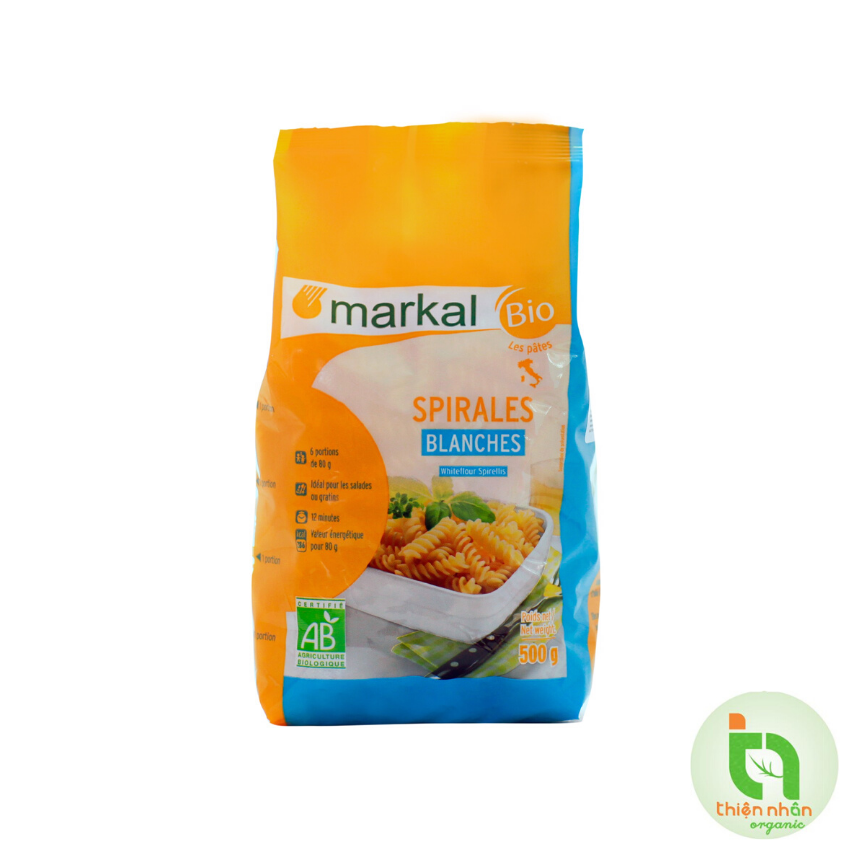 Mì xoắn trắng hữu cơ Markal  500g