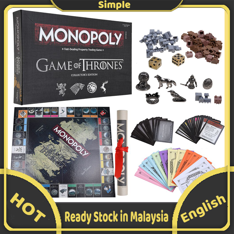 Monopoly - Game of Thrones Board Games English Collection Edition Party Friend Game