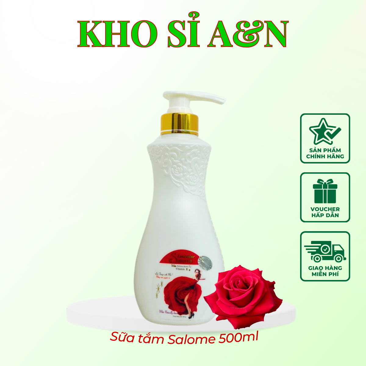 Sữa tắm trắng mịn da, Sữa tắm Salome huong nước hoa 500ml