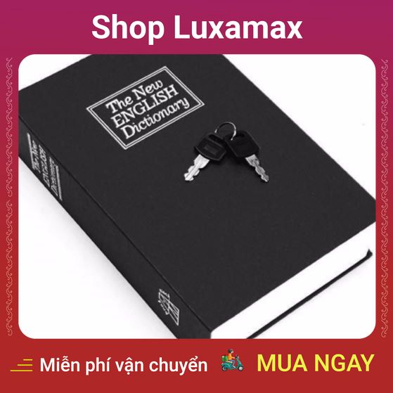 Hộp đựng két sắt hình quyển sách có khóa bảo mật DTK22492632 - Shop LuxaMax - Safe box case with security key