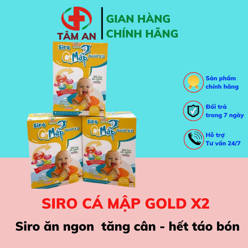 Siro cá mập gold x2 – giúp trẻ ăn ngon, tiêu hóa tốt