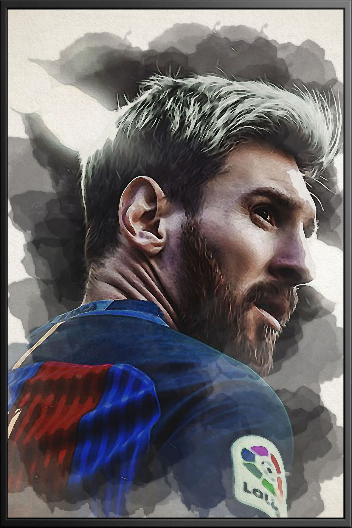 Tranh canvas treo tường Cầu Thủ Bóng Đá + khung composite và đinh treo – decor phòng đẹp và ấn tượng - DS01