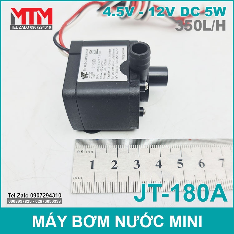 Máy bơm nước mini 4.5V 12V 5W 350L JT-180A