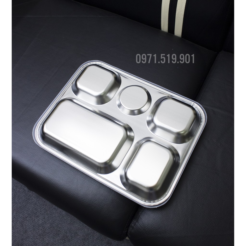 FREESHIP MAX-Khay cơm inox 5 ngăn giá rẻ