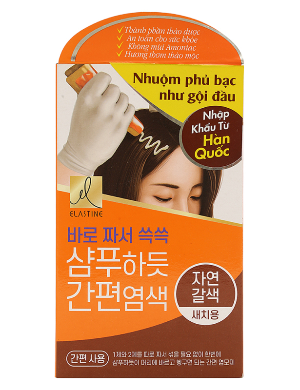 Thuốc nhuộm tóc màu nâu phủ bạc Hàn Quốc cao cấp