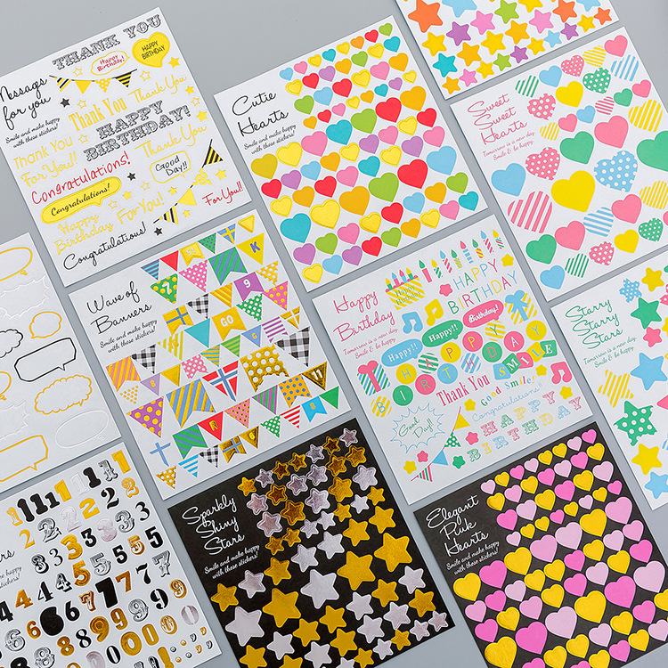 Sticker dán trang trí nhật ký, sổ vở, sinh nhật