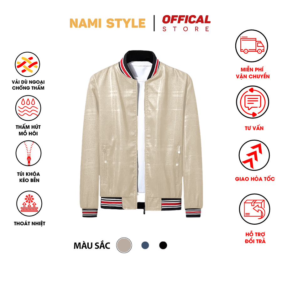 Áo Khoác Bomber Nam Chất Dù Cao Cấp