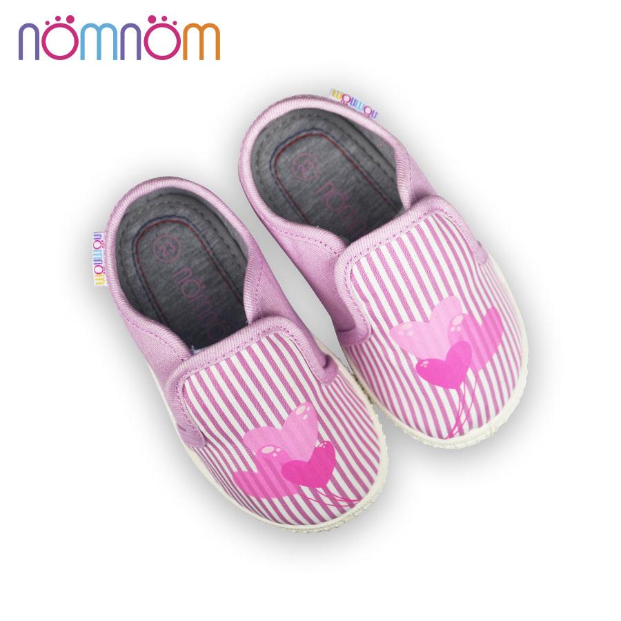 Shoes slipon girls NomNom EPG1933 plaid pink