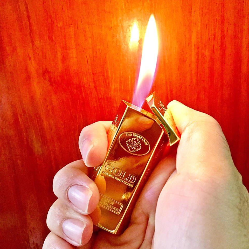 [HCM]BẬT LỬA HÌNH THỎI VÀNG KHỐI - (XÀI GAS)
